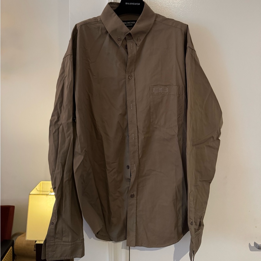 Balenciaga Tan Wardrobe Overshirt